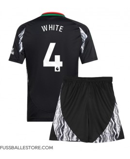 Günstige Arsenal Ben White #4 Auswärts Trikotsatzt Kinder 2024-25 Kurzarm (+ Kurze Hosen)